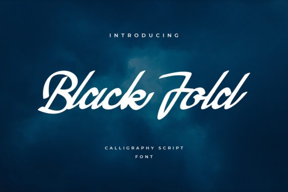 Black Fold: A Bold and Stylish Paint Brush Script Font for Creative Projects