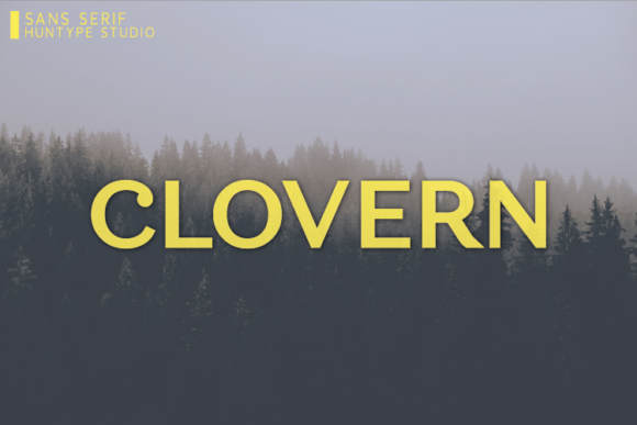 Clovern: A Simple, Thick-Lettered Sans Serif Font for Modern Design