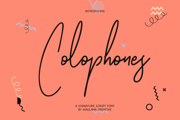 Colophones: A Sweet and Cursive Handwritten Font for Modern Creativity