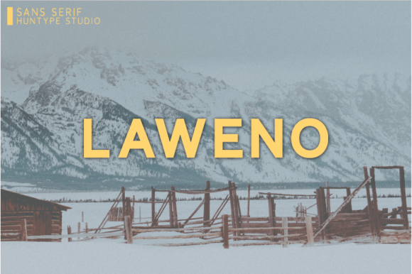 Laweno: A Simple and Thick-Lettered Sans Serif Font for Modern Design