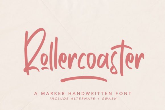 Rollercoaster Font: A Sweet and Flowing Handwritten Style