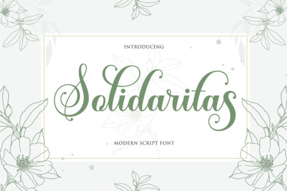 Solidaritas Font: A Beautiful Handwritten Typeface for Creative Projects